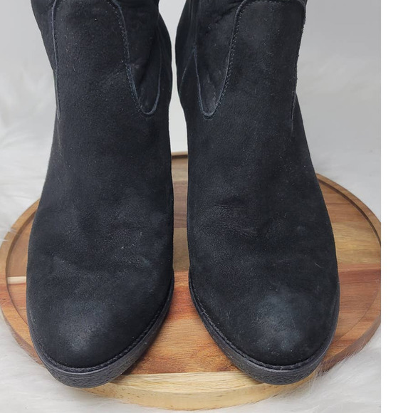 GUCCI AUTHENTIC BLACK SUEDE GUCCISSIMA KNEE-HIGH BOOTS SIZE 10 B - Picture 2 of 13